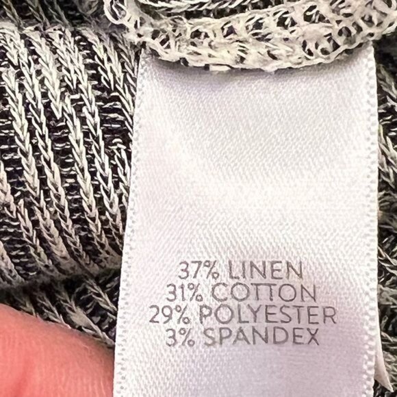 J. Jill Pure Jill Women’s Dress Size Medium Black and White Linen Blend Summer - Picture 13 of 14